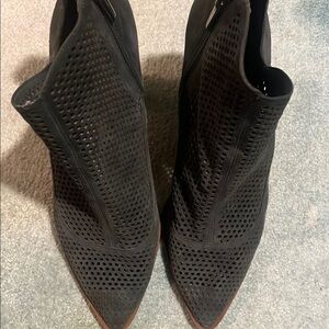 Women's grey mesh  suede Ankle Boots